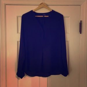 The Limited long sleeve navy blue top